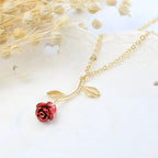 The Enchanted Rose Pendant Necklace – (Premium & Romantic vibe)