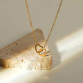 Double Heart Interlocking Necklace