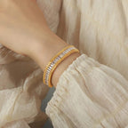 in-1 Luxury Zirconia Bracelet & Anklet (Payal) | Gold Plated