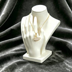 Crystal Swan Necklace – Gold Plated Zirconia Pendant