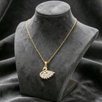 Crystal Swan Necklace – Gold Plated Zirconia Pendant