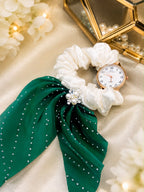 Verdant Charm Scrunchie Watch – 14th August Special
