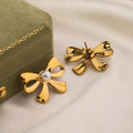 Cute Bow Pearl Earrings
