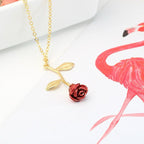 The Enchanted Rose Pendant Necklace – (Premium & Romantic vibe)