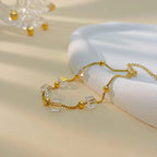 Crystal Cube Gold Braceletri cheze