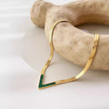 V-Shape Herringbone Chain Necklace