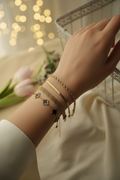 Luxe Golden Bracelet Trio – Wrist Shot