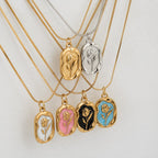 Rose flower necklace