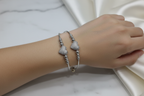 Silver Heart Bangle — Elegant Wrist Shot